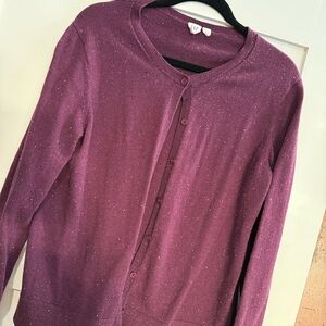 Gap Purple Button-Up Cardigan